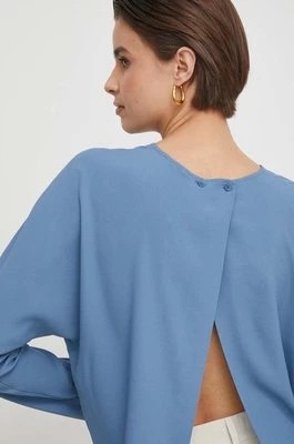 Zdjęcie produktu Sisley bluzka damska kolor niebieski gładka