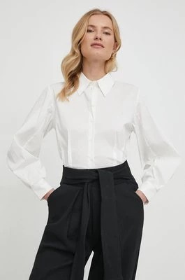 Zdjęcie produktu Sisley koszula damska kolor biały slim z kołnierzykiem klasycznym