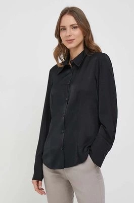 Zdjęcie produktu Sisley koszula damska kolor czarny slim z kołnierzykiem klasycznym