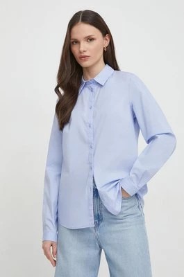 Zdjęcie produktu Sisley koszula damska kolor niebieski regular z kołnierzykiem klasycznym