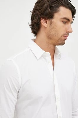 Zdjęcie produktu Sisley koszula męska kolor biały slim z kołnierzykiem klasycznym