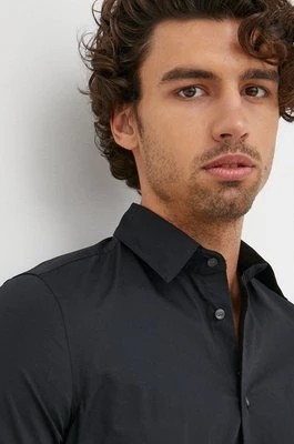 Zdjęcie produktu Sisley koszula męska kolor czarny slim z kołnierzykiem klasycznym