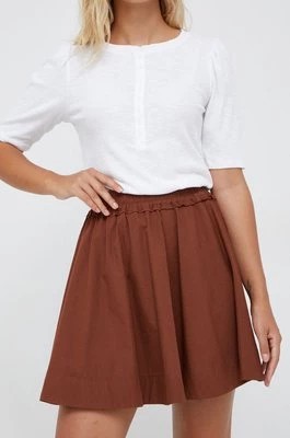 Zdjęcie produktu Sisley spódnica bawełniana kolor brązowy mini rozkloszowana