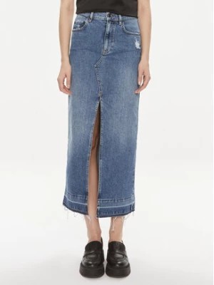 Zdjęcie produktu Sisley Spódnica jeansowa 4TLALE03I Niebieski Regular Fit