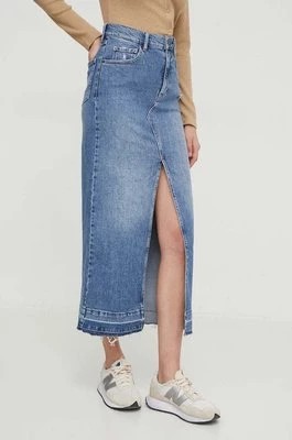 Zdjęcie produktu Sisley spódnica jeansowa kolor niebieski midi prosta