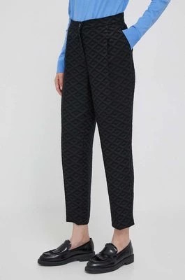 Zdjęcie produktu Sisley spodnie damskie kolor czarny fason cygaretki high waist