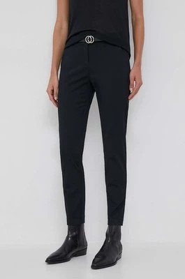 Zdjęcie produktu Sisley spodnie damskie kolor czarny proste medium waist