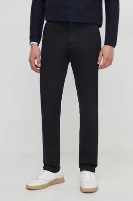 Zdjęcie produktu Sisley spodnie męskie kolor czarny dopasowane