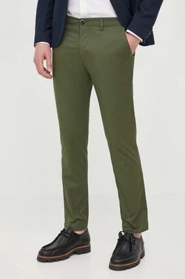 Zdjęcie produktu Sisley spodnie męskie kolor zielony proste