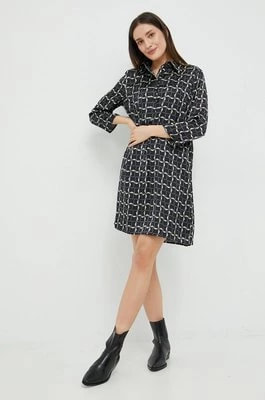Zdjęcie produktu Sisley sukienka kolor czarny mini prosta