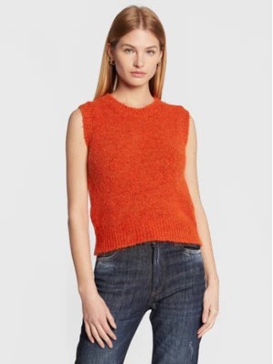 Zdjęcie produktu Sisley Sweter 102VM101X Pomarańczowy Regular Fit