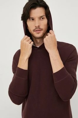 Zdjęcie produktu Sisley sweter bawełniany męska kolor bordowy