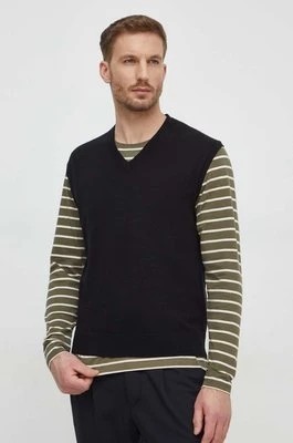 Zdjęcie produktu Sisley sweter męski kolor czarny lekki