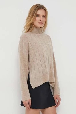 Zdjęcie produktu Sisley sweter wełniany damski kolor beżowy lekki