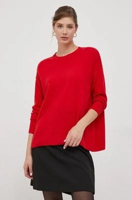 Zdjęcie produktu Sisley sweter wełniany damski kolor czerwony lekki