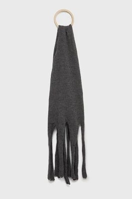 Zdjęcie produktu Sisley szalik z domieszką wełny kolor szary gładki