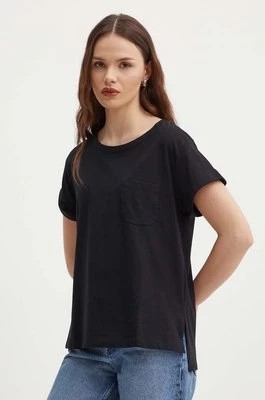 Zdjęcie produktu Sisley t-shirt bawełniany damski kolor czarny