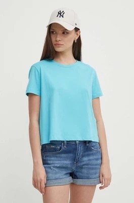 Zdjęcie produktu Sisley t-shirt bawełniany damski kolor niebieski