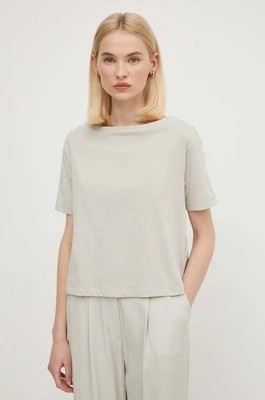 Zdjęcie produktu Sisley t-shirt bawełniany damski kolor szary