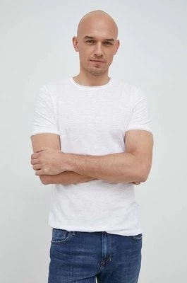 Zdjęcie produktu Sisley t-shirt bawełniany kolor biały gładki