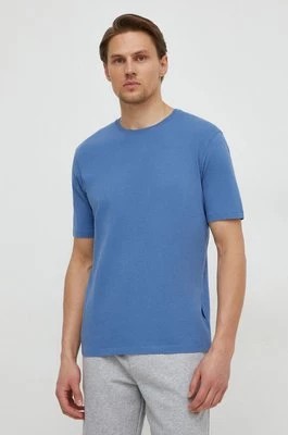 Zdjęcie produktu Sisley t-shirt bawełniany męski kolor niebieski gładki
