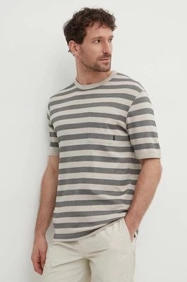 Zdjęcie produktu Sisley t-shirt męski kolor beżowy wzorzysty