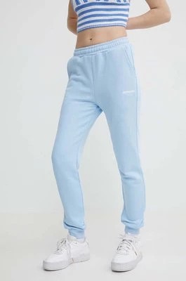 Zdjęcie produktu Sixth June spodnie dresowe bawełniane kolor niebieski gładkie