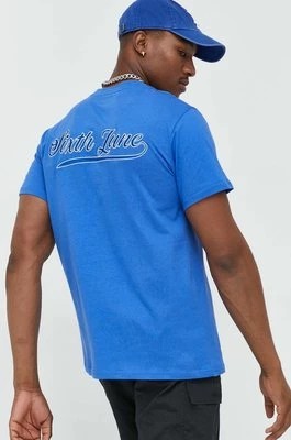 Zdjęcie produktu Sixth June t-shirt bawełniany kolor niebieski z aplikacją