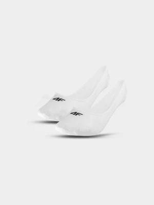 Zdjęcie produktu Skarpetki casual stopki (2-pack) damskie - białe 4F