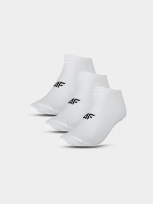 Zdjęcie produktu Skarpety casual przed kostkę (3-pack) damskie - białe 4F