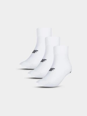 Zdjęcie produktu Skarpety casual za kostkę (3-pack) męskie - białe 4F