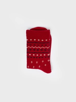 Zdjęcie produktu Skarpety damskie bawełniane z wzorem czerwone Halia 603 BIG STAR