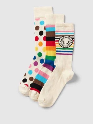 Zdjęcie produktu Skarpety z detalem z logo w zestawie 3 szt. model ‘Pride’ Happy Socks
