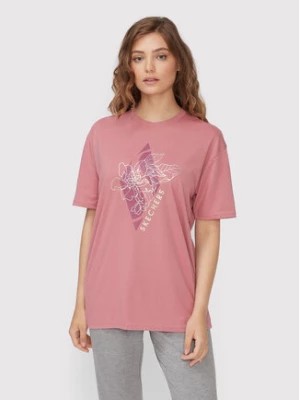 Zdjęcie produktu Skechers T-Shirt Diamond Magnolia Outline Everybody WTS354 Różowy Relaxed Fit