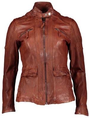 Zdjęcie produktu Caminari Skórzana kurtka "Candi" w kolorze brązowym rozmiar: 36