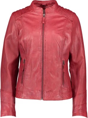 Zdjęcie produktu Caminari Skórzana kurtka "Soji" w kolorze czerwonym rozmiar: 50
