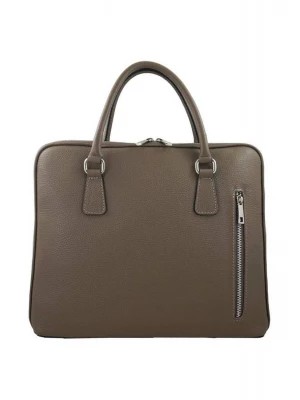 Zdjęcie produktu Skórzana torba na laptopa Casual - Beżowa ciemna Merg
