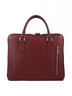 Zdjęcie produktu Skórzana torba na laptopa Casual - Czerwona Merg