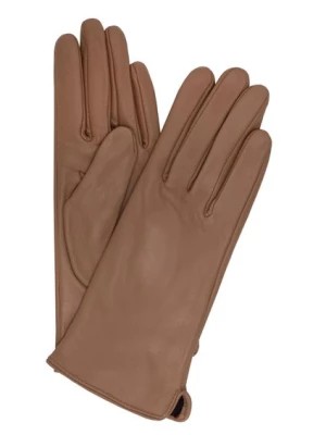 Zdjęcie produktu Skórzane beżowe rękawiczki damskie OCHNIK