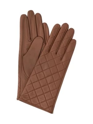 Zdjęcie produktu Skórzane brązowe rękawiczki damskie OCHNIK