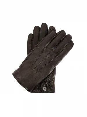 Zdjęcie produktu Skórzane brązowe rękawiczki męskie Kazar