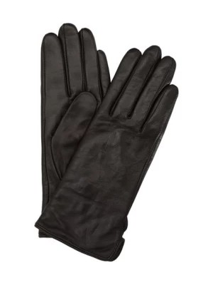 Zdjęcie produktu Skórzane ciemnobrązowe rękawiczki damskie OCHNIK