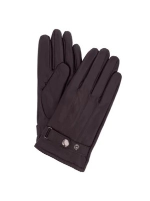 Zdjęcie produktu Skórzane ciemnobrązowe rękawiczki męskie OCHNIK
