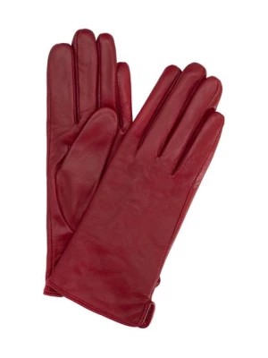 Zdjęcie produktu Skórzane czerwone rękawiczki damskie OCHNIK