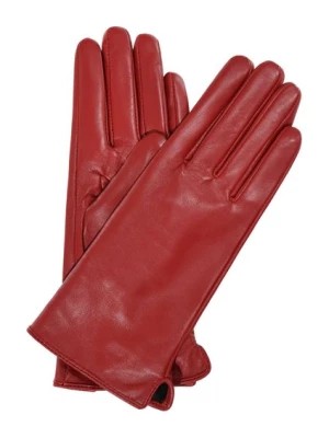 Zdjęcie produktu Skórzane czerwone rękawiczki damskie OCHNIK