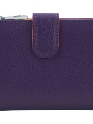 Zdjęcie produktu Skórzane portfele z ochroną kart RFID - Fioletowe Merg