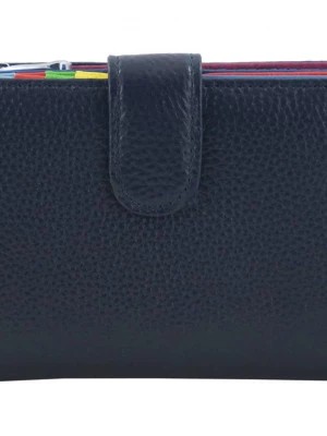 Zdjęcie produktu Skórzane portfele z ochroną kart RFID - Granatowe Merg