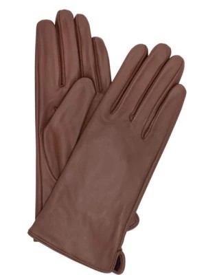 Zdjęcie produktu Skórzane rękawiczki damskie w kolorze camel OCHNIK