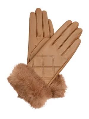 Zdjęcie produktu Skórzane rękawiczki damskie z futerkiem OCHNIK