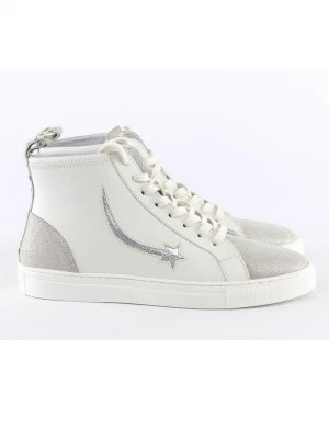 Zdjęcie produktu Nalaim Skórzane sneakersy "Palermo" w kolorze srebrno-białym rozmiar: 36